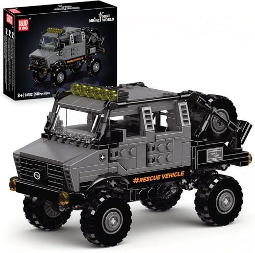 Mould King Technik Offroad Auto Bausteine, Rescue Vehicle Klemmbausteine Bauspielzeug, Sammelbares Modellauto, Rennauto Bausätze für Erwachsene (510 Teile)