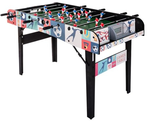 hotsizz BabyFoot Pliable Conception à tiges télescopiques, 121 × 60 × 80 cm, Baby Foot adapté aux Adultes et aux Enfants
