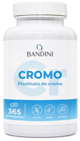Bandini® Picolinato de Cromo 200 mcg – 365 comprimidos - Mineral esencial