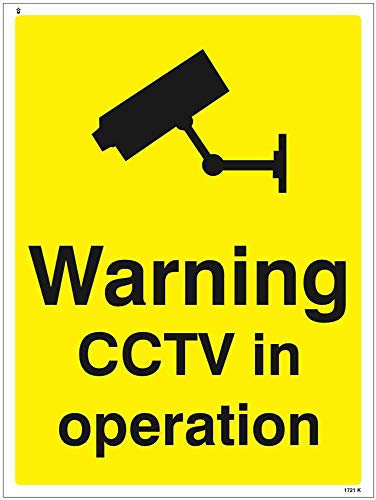 Caledonia Signs 11721K Warning CCTV in Operation Sign, Rigid Plastic, K: 400 mm x 300 mm