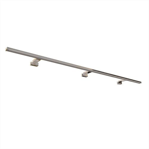 Concept2u LED Spiegelleuchte Klemmleuchte Schrankleuchte East 122cm - 18 Watt 1532LM 4000K Neutralweiß - IP44 - verschiedene Montagemöglichkeiten für Spiegel und Möbel