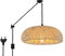 B·LED BARCELONA LED - Lámpara colgante de mimbre Yonna con cable y enchufe