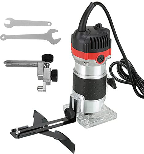 Fresadora De Madera 30000RPM Rebajadora Manual Eléctrica De Mano Máquina De Carpintería Para Recorte Eléctrico Grabado Electromecánico Fresadora De Madera Máquina De Corte 800W