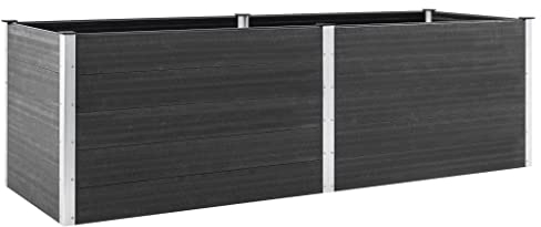 vidaXL Garden Raised Bed 200x50x91 cm WPC Grey