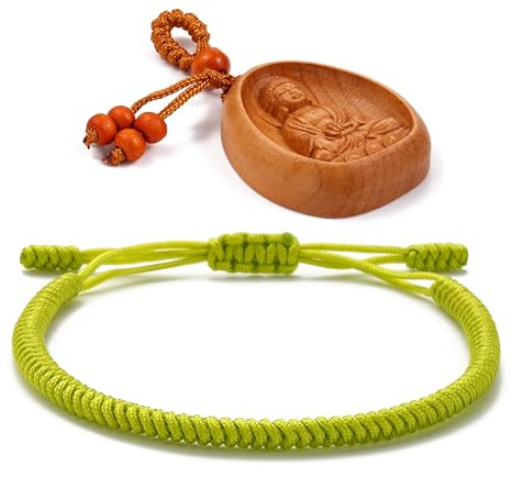 LUCKY BUDDHIST Turarmband + För Tonåringar Män Kvinnor - Flätade Vänskapsarmband - Handgjorda med Kärlek - Tibetansk Stil - Justerbart Armband