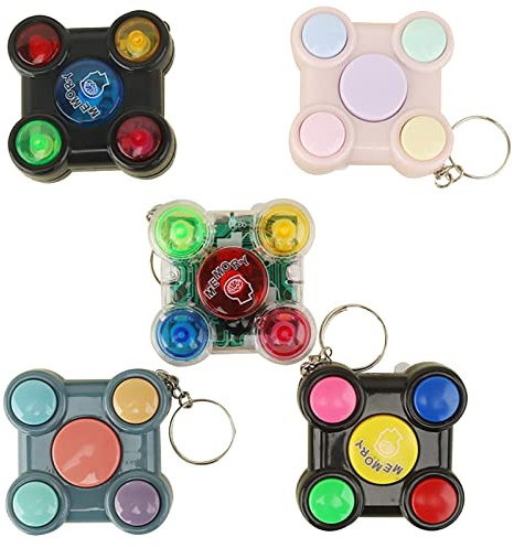Duqulle Simon Game - Jeu De Mémoire Électronique, Jeux Portables pour Console De Jeu Simon avec Lumières Et Sons, Jeu De Poche De Défi Électronique, Jeux De Mémoire pour en-fants (Style Aléatoire)
