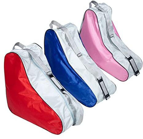 Yardwe 3 Stück Rollschuhtaschen Großer Tragbarer Skate Schuh Organizer aus Strapazierfähigem Material mit Reißverschluss Aufbewahrungstasche für Kinder Outdoor Sport