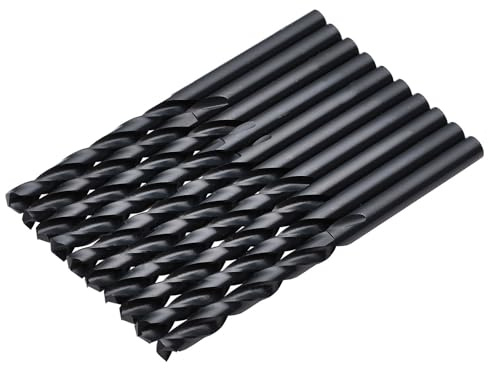 Draper 10pcs Black HSS Drill Bit, 8.0mm x 117mm - 08835 - For Metal, Wood and Plastic