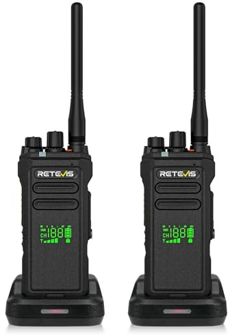 Retevis NR30D DMR Funkgerät Digital, Walkie Talkies mit großer Reichweite | Robustes IP67 Wasserdichtes Funkgerät, AI-Rauschunterdrückung, Hohe Leistung, 2800mAh Akku, für Sicherheitsteams, 2 Stück