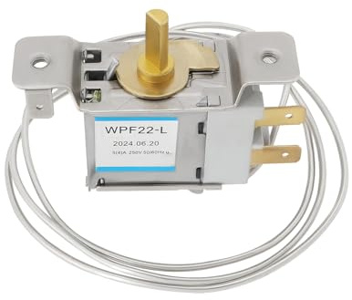 YINETTECH 1x Thermostat de Réfrigérateur Congélateur Contrôleur de Température Froide 220V-250V Bornes à 2 Broches Thermostat de Réfrigérateur Congélateur pour Modèle WPF22 WPF22-L