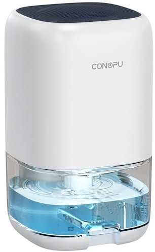 CONOPU Dehumidifier 1000ml, Dehumidifiers for Home, Auto Off &Coloured LED Light, Peltier Technology Update, Portable and Ultra Quiet, Dehumidifiers for Drying Clothes, Bedroom, Bathroom, Wardrobe