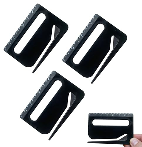 Yamobi set of 3 letter openers, letter opener with ruler, magnifying glass and precision blade, foil cutter & package opener, ideal for opening envelopes and cutting paper
