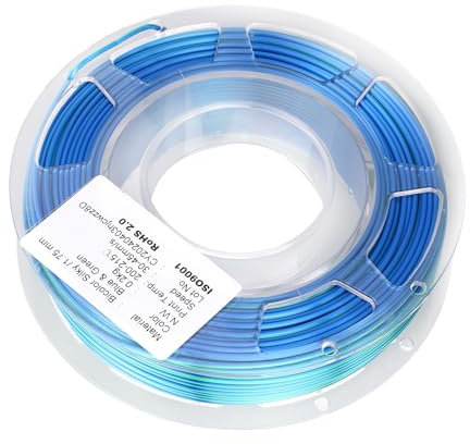 3D-Drucker, Zweifarbig, Blaugrün, PLA-Filament, Seidige Textur, Verbessert die Modellästhetik für Bastelornamentmodelle, 200 G