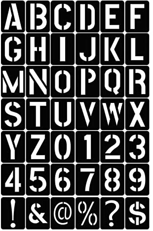 42 Blätter Zeichnen Schablonen PP Buchstaben und Zahlen Vorlagen 10 X 7, 6 Cm Waschbar