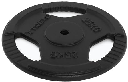 XTREXO TRX-ICP001 25kg Gusseisen Hantelscheibe - Universal, langlebig, mit ergonomischen Griffen, kompatibel mit Langhanteln und Griffen für Kraft- und Funktionstraining