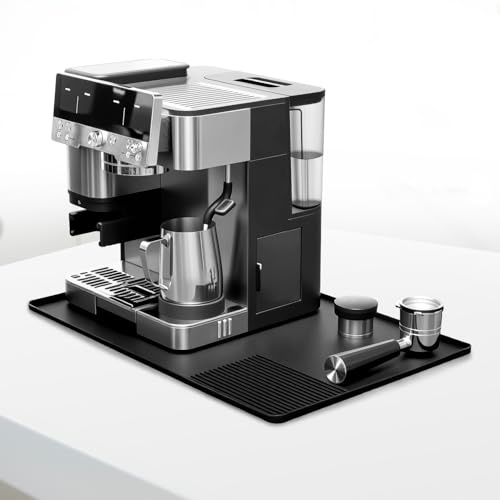 Alfombrilla de Silicona para Bar de Café, Protector de Encimera Antideslizante con Borde Elevado, Accesorio Universal para Máquinas de Café Espresso