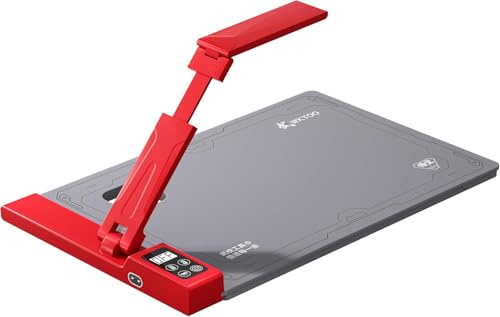 Tappetino riscaldante intelligente per la riparazione del telefono con display LCD digitale, doppia luce LED, foro per fotocamera, 44,5 x 27,9 cm, tappetino riscaldante universale per rimozione dello