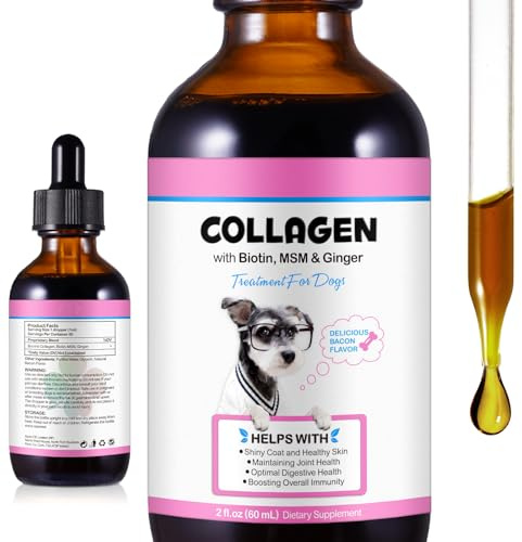 Tooffi Liquid Collagen for Dogs – Daily Skin, Coat & Joint Support Collagen + | Promotes Mobility, Elasticity & Everyday Vitality | 60 ml Dog Supplement