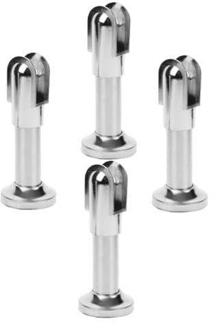 HEATSHAKING 4pcs Stainless Steel Toilet Partition Support Foot Bathroom Partition Hardware Fittings Public Restroom Accessories for Bathroom Units Standing