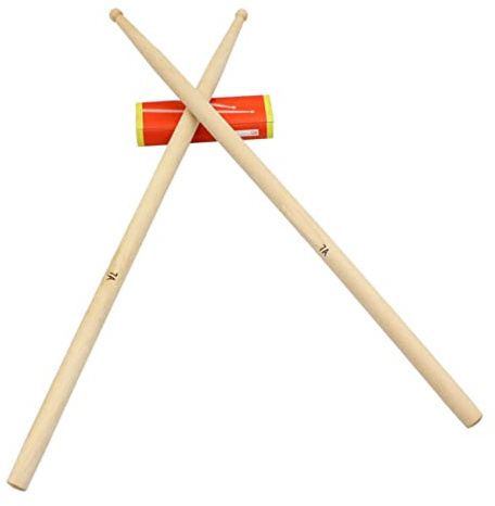 7a Drumsticks aus Ahornholz, 1 Paar Trommelstöcke für Schlagzeug | Khakifarbene Ausführung, ohne Grate Verarbeitet, Angenehm in Hand, für Professionelle Drummer