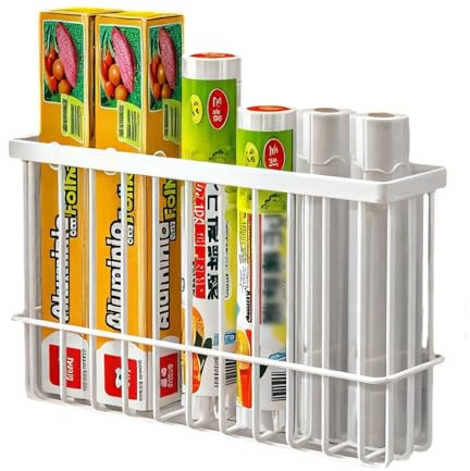 Dulynva Magnetisches Regal Kühlschrank Gewürzregal Magnetisch Magnetregale für Waschmaschine Organizer Magnet Regal Weiß Magnetregal für Trocknerbälle, Wohnmobil, Aufbewahrungkorb (25x15x8 cm)