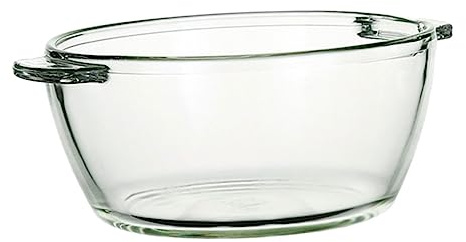 VICASKY Large Salad Bowl Glass Serving Bowl for Fruit and Salad Mixing for Housewarming and Family Gatherings and Stylish Random Style