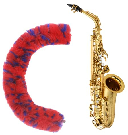 Saxophon Reinigungstuch - Reinigungsbürste und Klappenpolster Pflegewerkzeug für Altsaxofon - Flexibles Pflegetool Weicher Staubwedel Faden Für Polsterschutz Von Bass Holzblasinstrumenten
