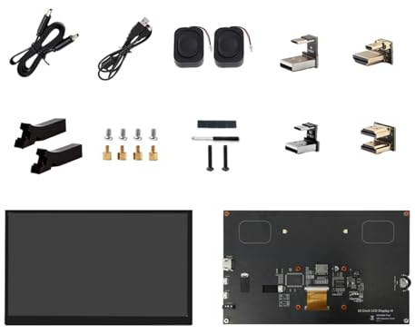 Monitor de pantalla táctil HDTV de 10.1 pulgadas con resolución de 1024 x 600 para monitor de escritorio de placa de desarrollo 3B+ 4B