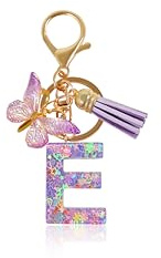 Macamolly Schlüsselanhänger Buchstabe A – Personalisierte Geschenke für Mädchen: Anfangsbuchstaben-Schlüsselbund mit Schmetterling als Geschenk für Teenager-Mädchen, Kinder, Frauen