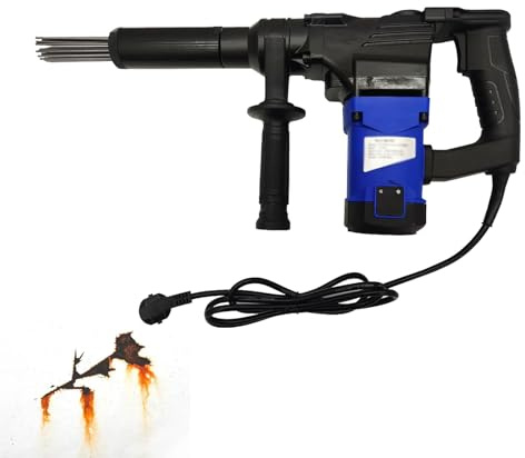 Desincrustador de agujas eléctrico, 1100 W, alta potencia, grado industrial, pistola desoxidante agujas portátil, ideal para eliminar óxido, escoria de soldadura y pintura.(Blue(110V))