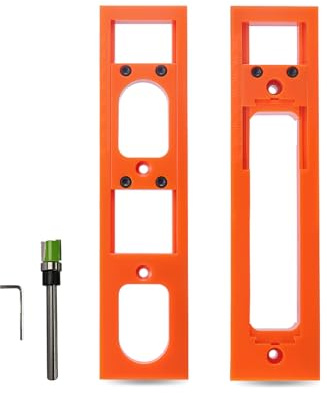 YUEHISY Plantilla de Enrutador de Bisagra 3D Oculta, Herramienta de Ranurado Ajustable para Bisagras de 2-1/2 a 6 Pulgadas, para Marcos de Puertas de Madera