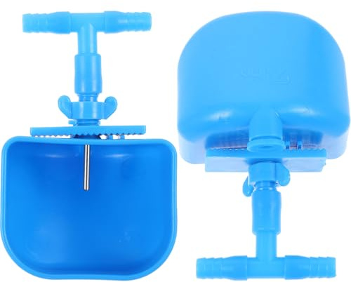 GARVALON 2 Stück Automatischer Kaninchen Trinkschalen aus Robustem Kunststoff mit Integriertem Abfluss Verschleißfest Großer Kapazität Auslaufsicher Praktischer Wasserspender für