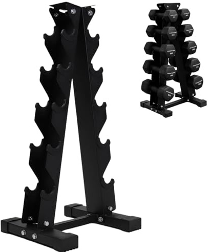 NORTHERN A-Frame Dumbbell Rack Storage Stand, Heavy Duty Steel Weight Holder for Home Gym, Space-Saving Tree Rack Organizer for Dumbbells, Strength Training & Workout Equipment Storage