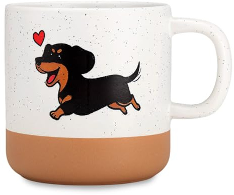 Taza de cerámica con diseño de perro salchicha, taza divertida, taza de café de perro salchicha, taza de cerámica para el hogar, oficina, cafetería, fiesta, regalo para los amantes del perro salchicha
