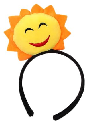 Xjdzineq Haarreifen für Erwachsene, Teenager, Stern/Sonne, Plüsch, Haarreif, Make-up, Live-Übertragung, Cosplay, Halloween, Party, Kopfschmuck für Frauen für Erwachsene, Anime-Charakter, Cosplay