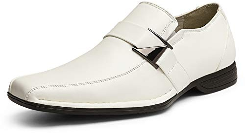 Bruno Marc herr business mokassins halvskor loafer skor tofflor, - 3 vit - 41 EU