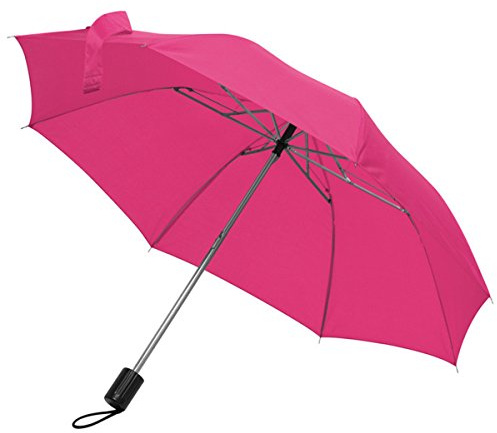 Mens Ladies Small Pocket Telescope Umbrella Compact Folding (Pink)