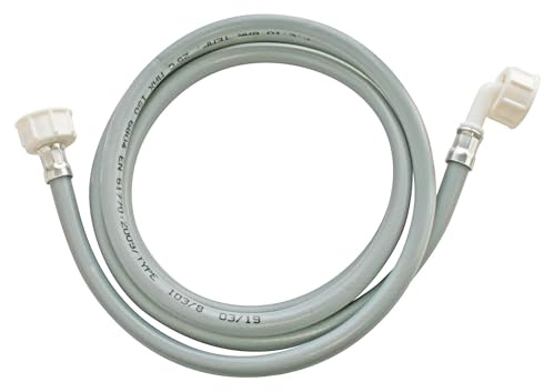 SOMATHERM FOR YOU, Flexible d'alimentation pour machine à laver, 2m, raccords droits Femelle-Femelle coudé 3/4, matière thermo-gomme, pression max 4 bars, compatible toutes marques