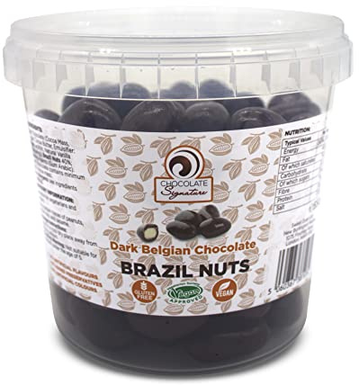 Chocolate Brazils Nuts - 550g, Dark Chocolate Gift Jar, High Protein Snack, Dairy Free, Gluten Free, Vegan