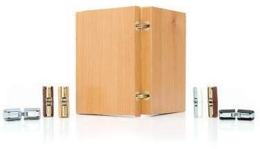 Bisagra Oculta Barril Acero Inoxidable 180 Grados Mesas Plegables Libro Abatibles Taladro sin Cazoleta Varios (4, Blanco, 12mm)