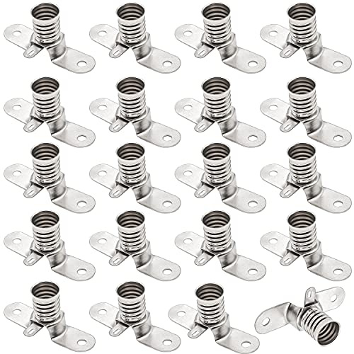 GIAK E10 Fassungen E10 LED Lampen Socke 20 Stück | E10 Fassung für E10 Miniatur-Glühbirnen Home Experiment Elektrische
