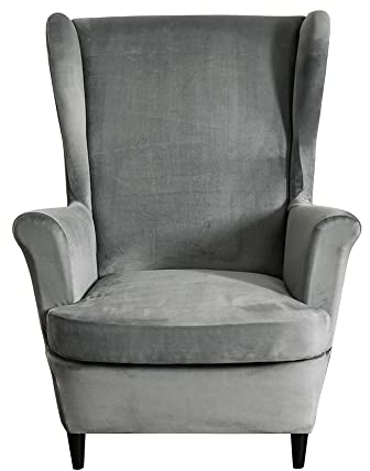 CHNSHOME Sesselhusse Ohrensessel Bezüge für Sessel Bezug für einen Ohrensessel Samt 2 Stück ohrensessel sesselhusse