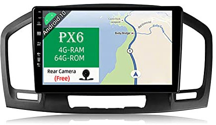JOYX PX6 Android 10 bilradio passar Vauxhall Holden Insignia (2008–2014) – [4G 64G] – kamera gratis – 2 Din – 9 tum – stöd DAB rattstyrning 4G WiFi Bluetooth Carplay Android Auto