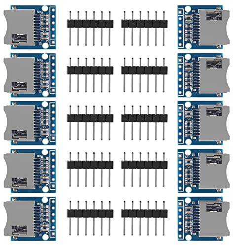 ACEIRMC 10pcs Micro SD SDHC TF Card Adapter Reader Module with SPI Interface Level Conversion Chip for Arduino
