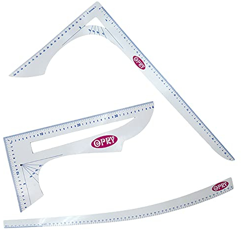 Nähmit - Profi Kurvenlineale Reverswinkel 3er Set Schneiderlineal Taylor Ruler french curve/Schnitterstellung - Schnittmuster