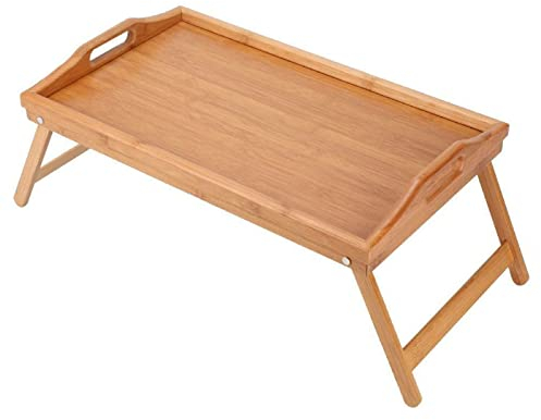 Trintion FrüHstüCkstablett FrüHstüCkstisch Mit Tischbeine Klappbar Tablett Bett Auch Als Lapdesk Notebook Betttablett 50 X 30 X 24 cm