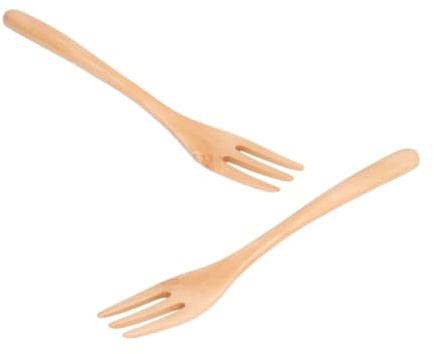 Holzgabeln, 2 Holzutensilien Zum Essen von Obst, Salatgabeln, Dessertgabeln, Mittagessengabeln, Wiederverwendbare Handgefertigte Holzgabeln Im Japanischen Stil, Salat Abendessen Gabeln, Holzgabeln Set