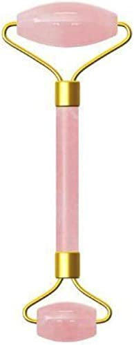 DUUDAH Massageroller, Massagestab, Massagewerkzeug, natürliches Rosenquarz-Jade-Roller-Gua-Sha-Set Gesichtskörper-Massageroller-Jade-Stein-Massage-Set,Pink-1 (Color : Pink3)