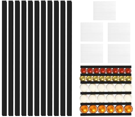 MABAHON Coffee Pod Holder Coffee Pod Storage Self Adhesive Capsules Holder compatible for 54 vertuoline or 72 nespresso original line pod, displays For display coffee pod(11pcs)