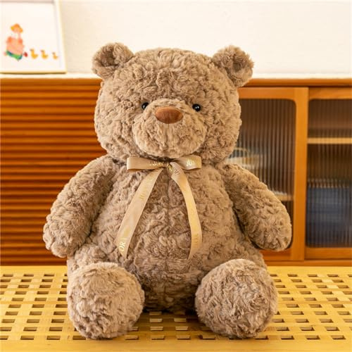 SWECOMZE XXL Teddybär Bär Kinder Kuschelkissen Kuscheltier, Weiche Flauschige Teddybären Zierkissen Sofakissen, Bär Plüschtier Stofftier Geschenk Dekokissen (Braun,30CM)